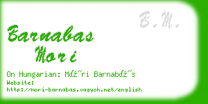 barnabas mori business card